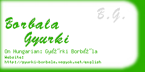 borbala gyurki business card